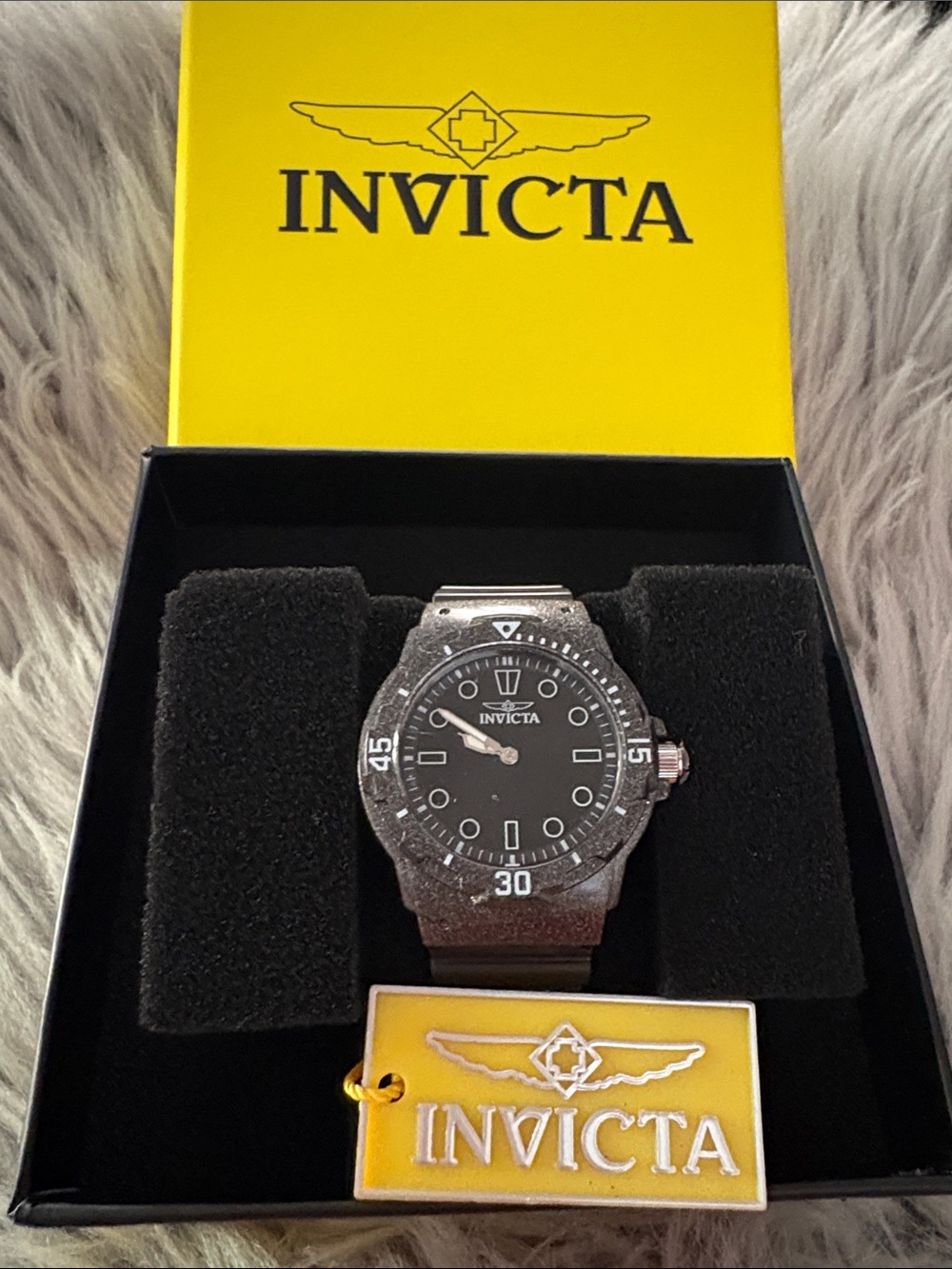 Invicta sparkling clear gray Dial Silver-Tone Stainless Steel Watch NWT